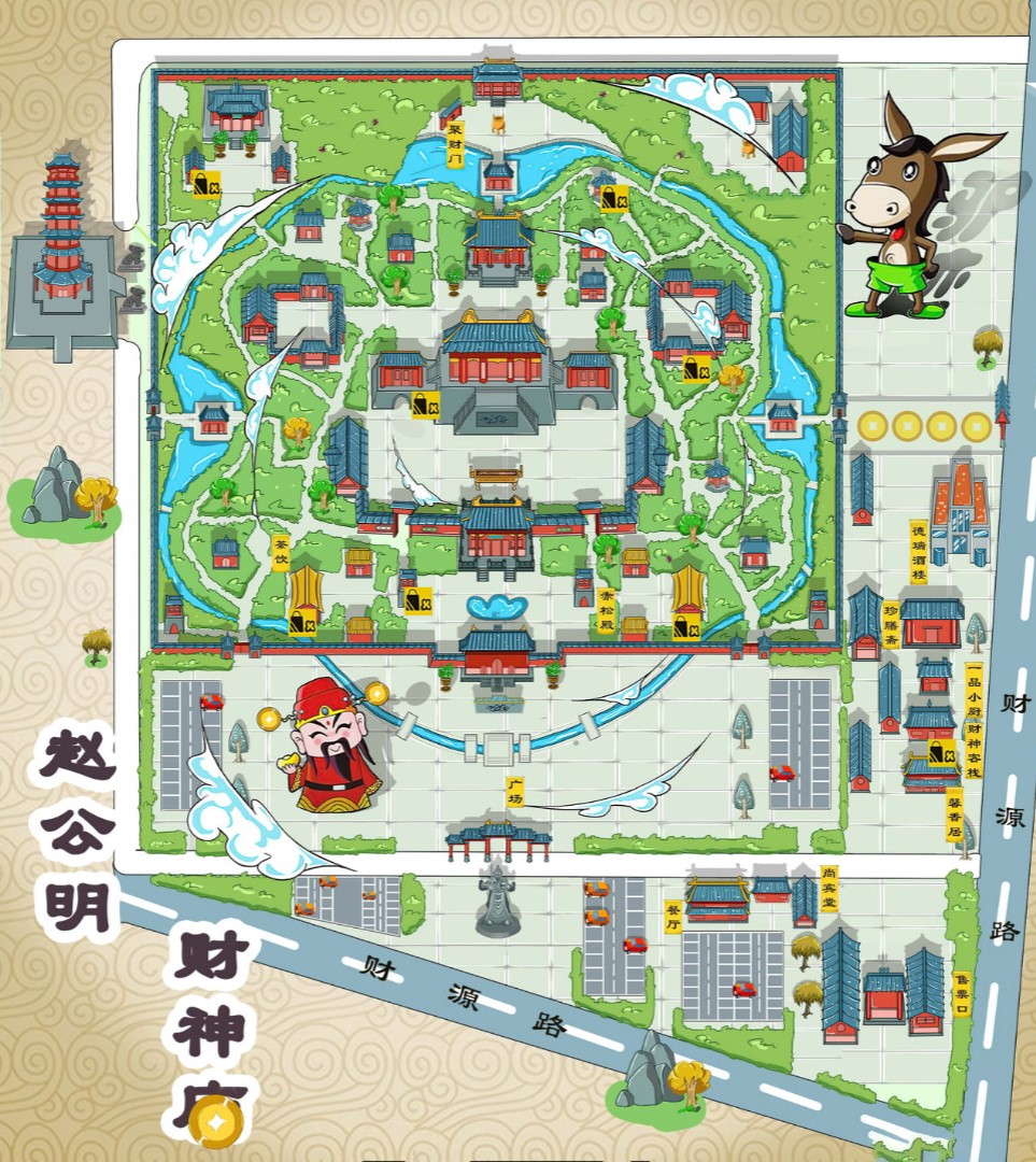 永昌寺庙类手绘地图